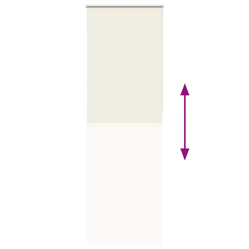 vidaXL Roller Blind Blackout Off White 85x230 cm Fabric Width 80.7 cm Polyester