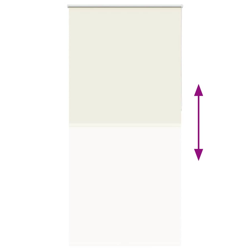 vidaXL Roller Blind Blackout Off White 90x230 cm Fabric Width 85,7 cm Polyester