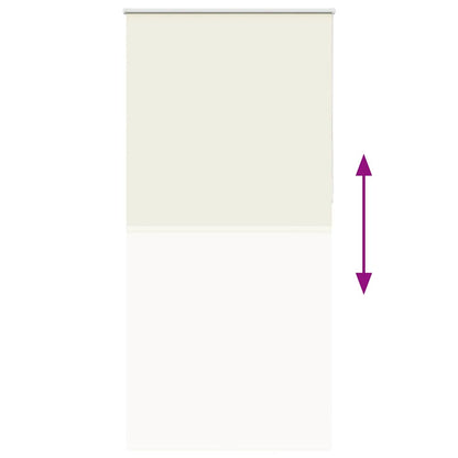 vidaXL Roller Blind Blackout Off White 90x230 cm Fabric Width 85,7 cm Polyester