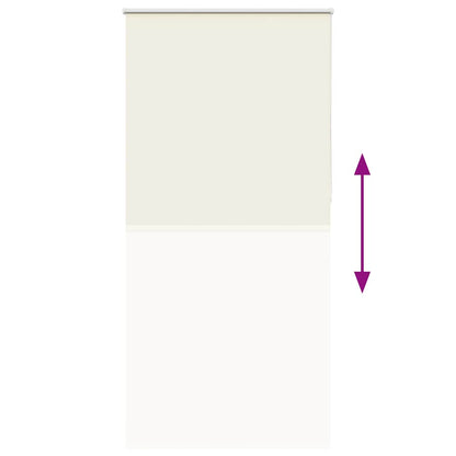 vidaXL Roller Blind Blackout Off White 105x230 cm Fabric Width 100.7 cm Polyester