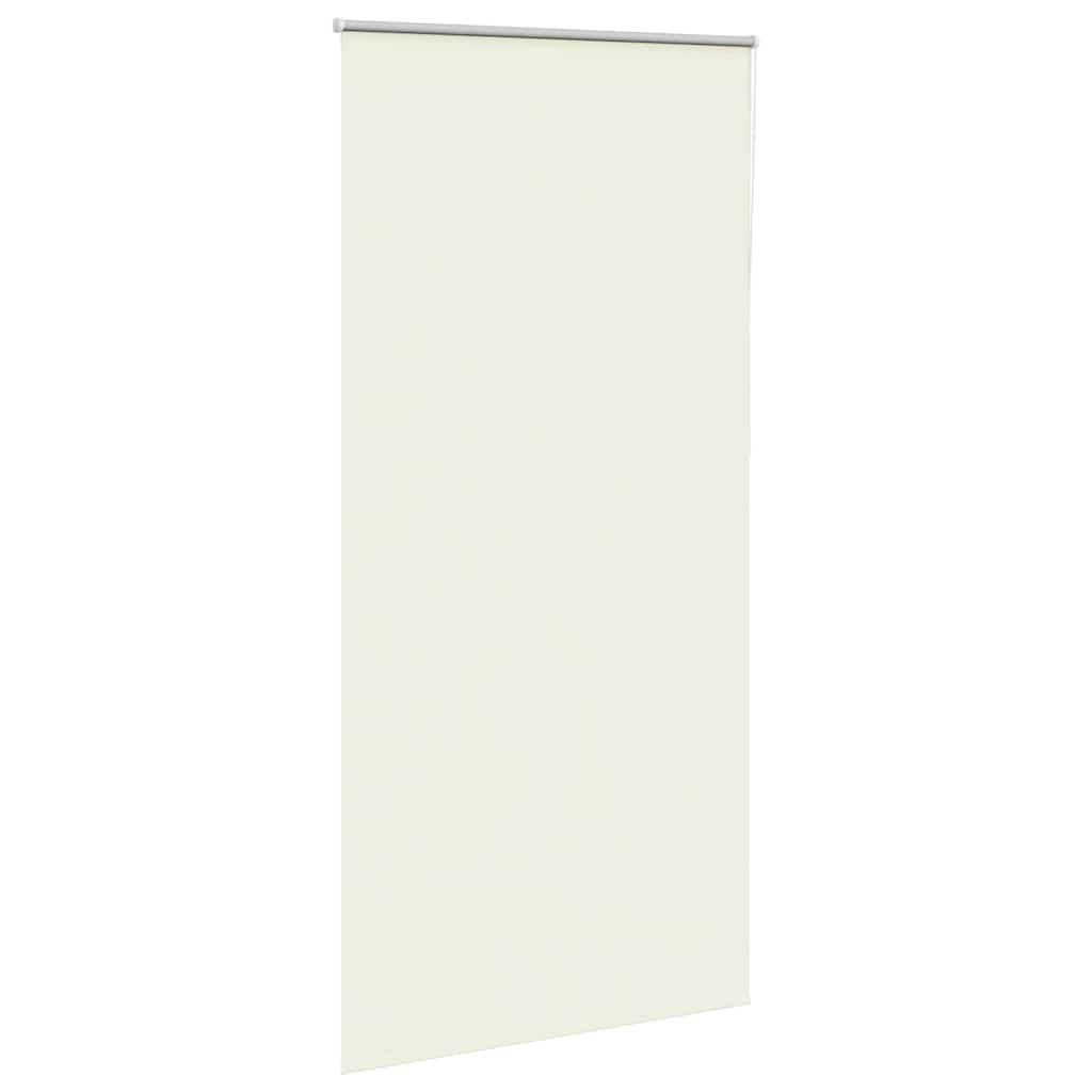 vidaXL Roller Blind Blackout Off White 115x230 cm Fabric Width 110,7 cm Polyester