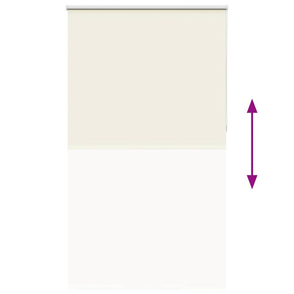 vidaXL Roller Blind Blackout Off White 130x230 cm Fabric Width 126.6 cm Polyester