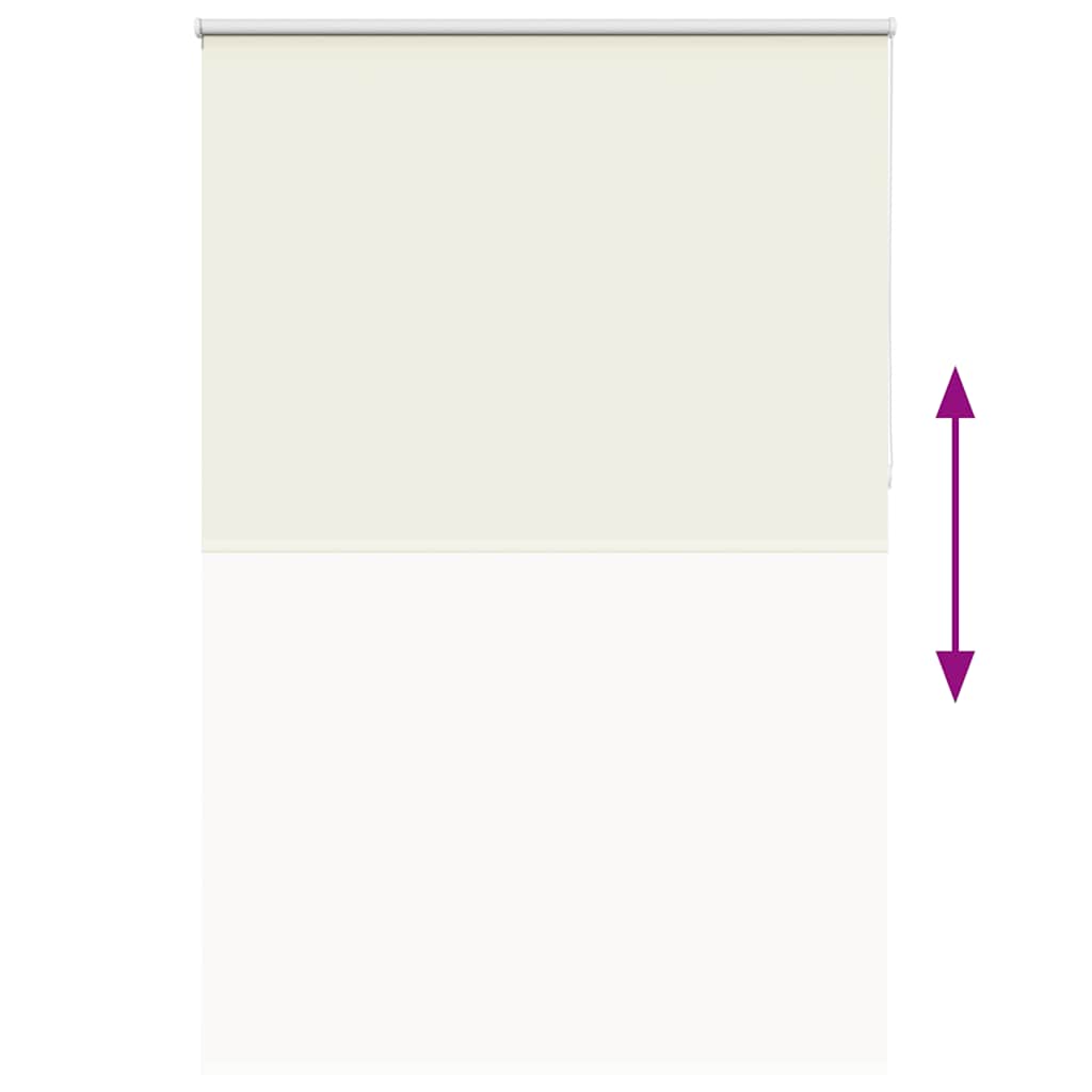 vidaXL Roller Blind Blackout Off White 160x230 cm Fabric Width 156.6 cm Polyester