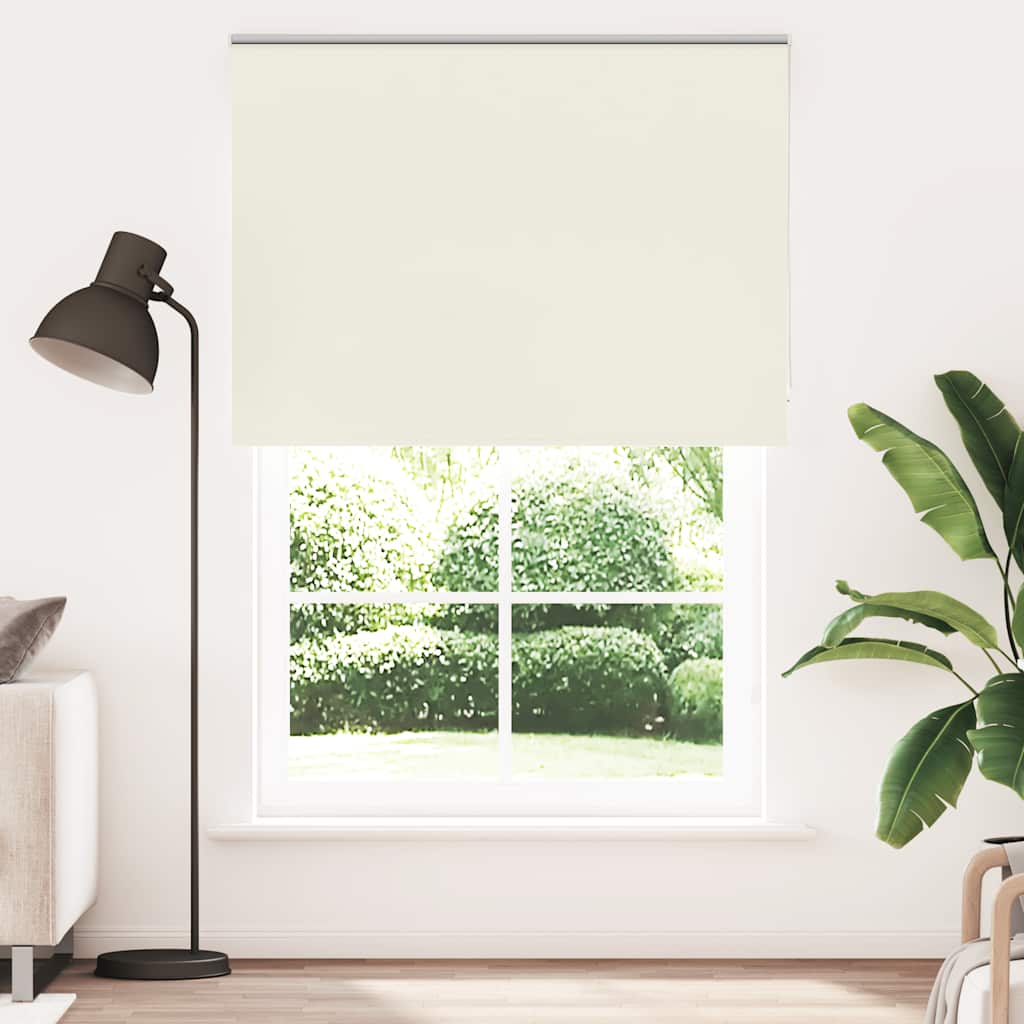 vidaXL Roller Blind Blackout Off White 165x230 cm Fabric Width 161,6 cm Polyester