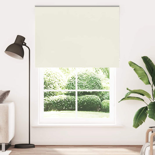 vidaXL Roller Blind Blackout Off White 165x230 cm Fabric Width 161,6 cm Polyester