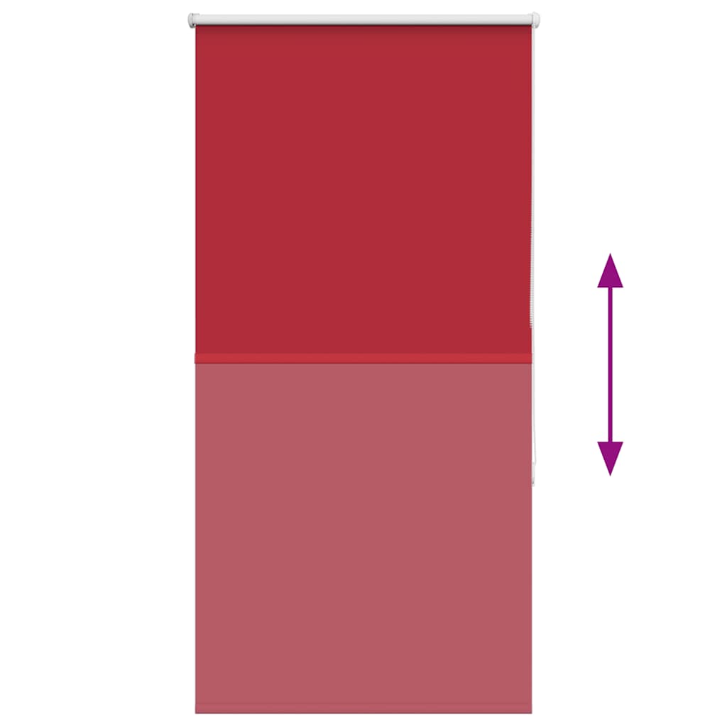 vidaXL Roller Blind Blackout Red 65x130 cm Fabric Width 60.7 cm Polyester