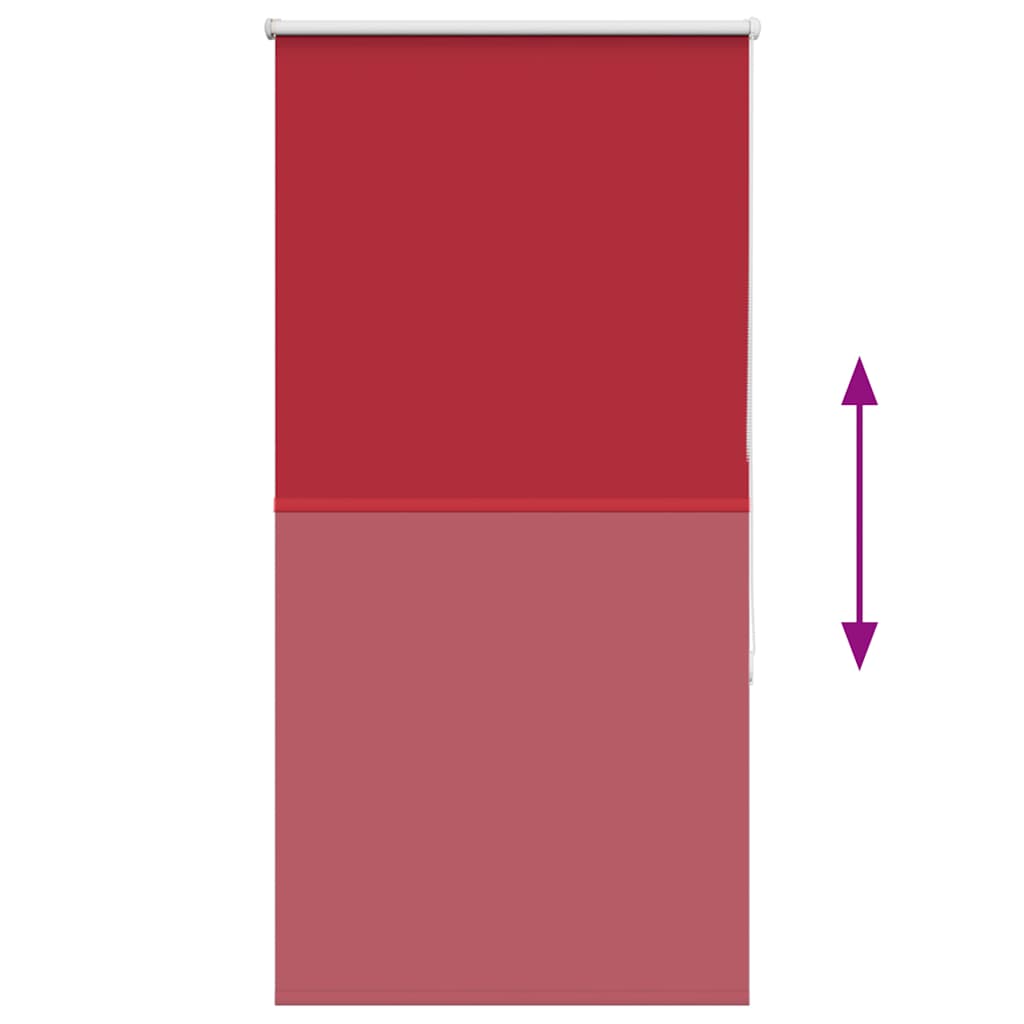 vidaXL Roller Blind Blackout Red 80x130 cm Fabric Width 75.7 cm Polyester