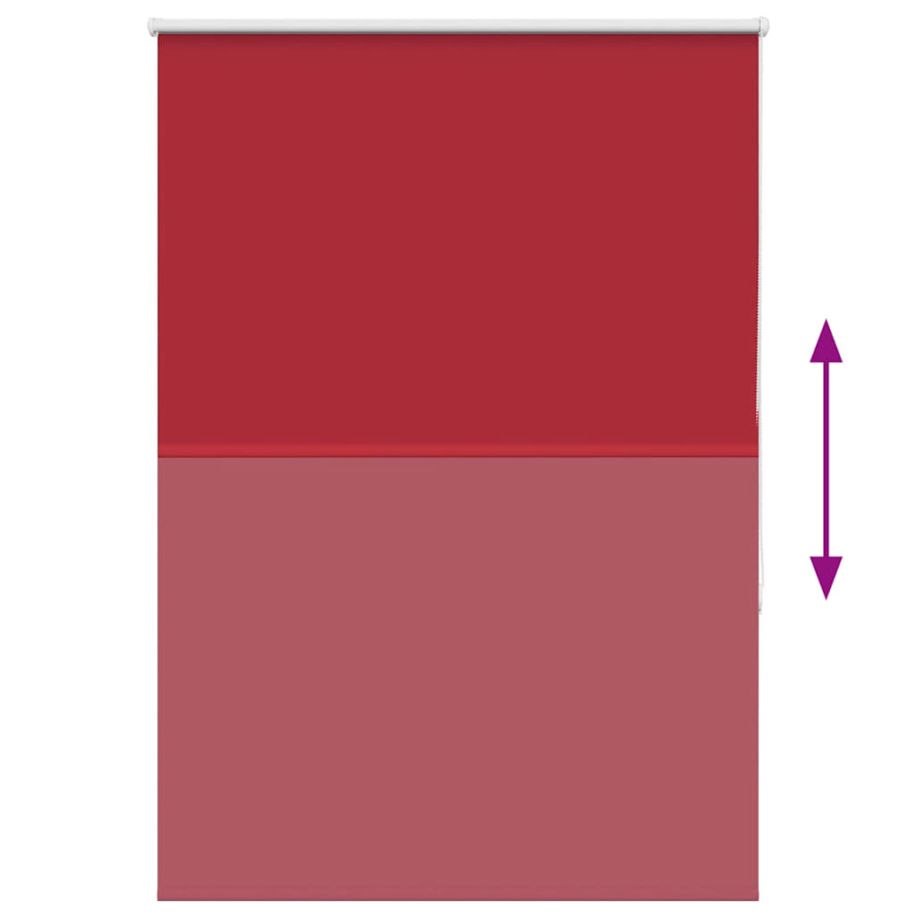 vidaXL Roller Blind Blackout Red 105x130 cm Fabric Width 100.7 cm Polyester