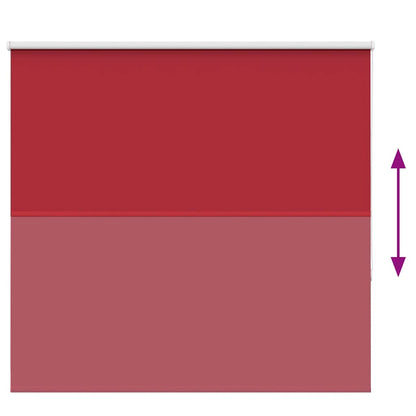 vidaXL Roller Blind Blackout Red 145x130 cm Fabric Width 141.6 cm Polyester