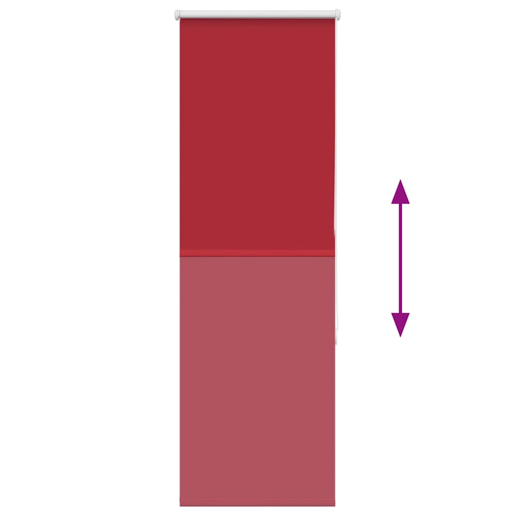 vidaXL Roller Blind Blackout Red 40x150 cm Fabric Width 35.7 cm Polyester
