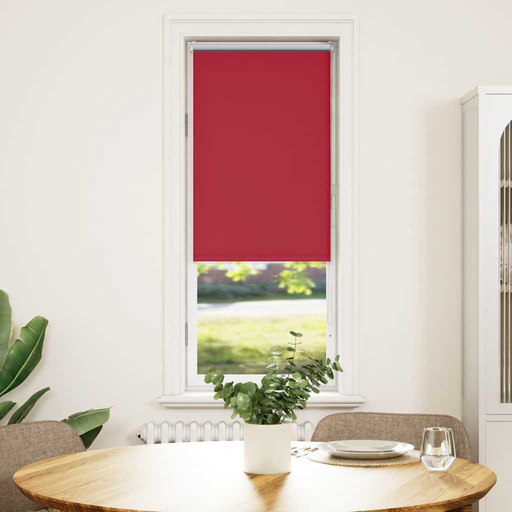 vidaXL Roller Blind Blackout Red 40x150 cm Fabric Width 35.7 cm