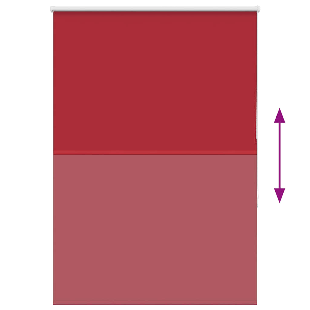 vidaXL Roller Blind Blackout Red 105x150 cm Fabric Width 100.7 cm Polyester