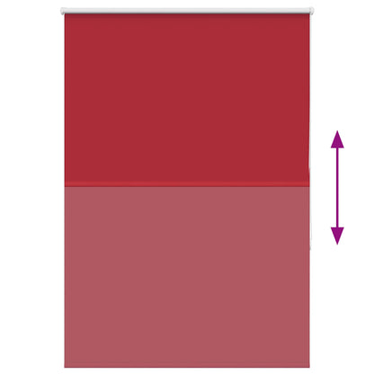 vidaXL Roller Blind Blackout Red 105x150 cm Fabric Width 100.7 cm Polyester