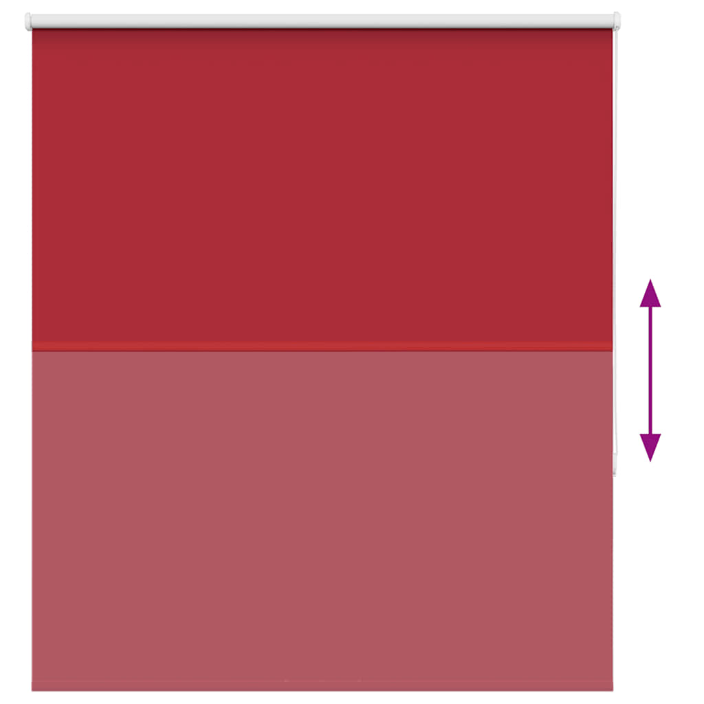 vidaXL Roller Blind Blackout Red 135x150 cm Fabric Width 131.6 cm Polyester