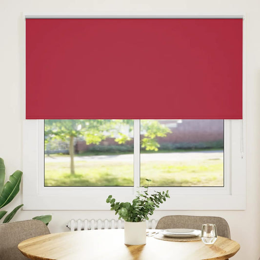 vidaXL Roller Blind Blackout Red 155x150 cm Fabric Width 151.6 cm