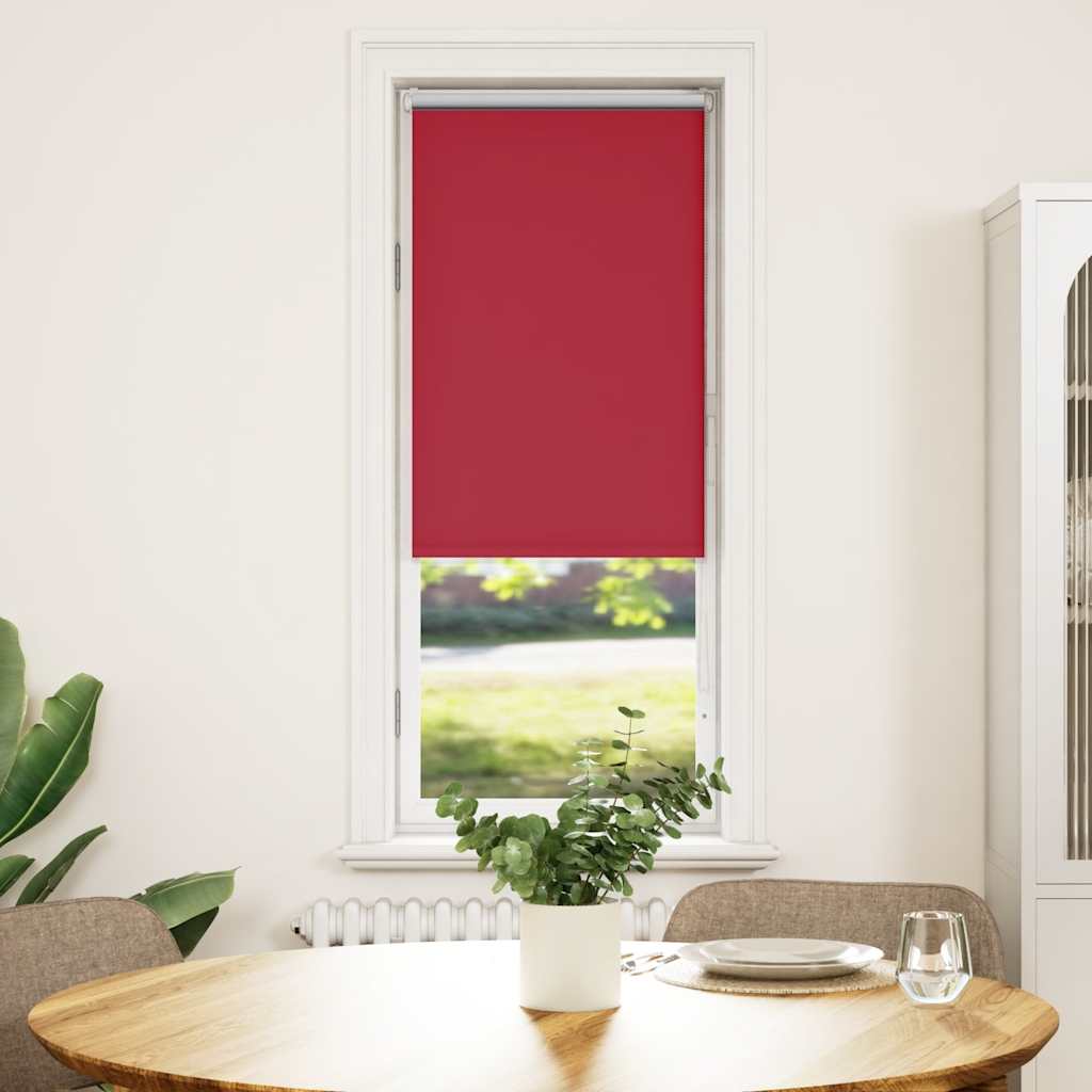 vidaXL Roller Blind Blackout Red 50x175 cm Fabric Width 45.7 cm Polyester