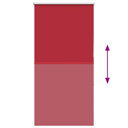 vidaXL Roller Blind Blackout Red 65x175 cm Fabric Width 60.7 cm Polyester