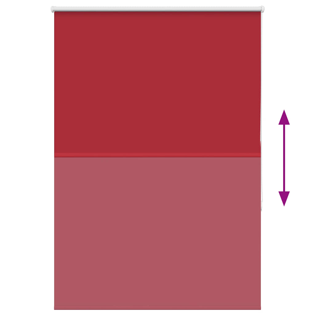 vidaXL Roller Blind Blackout Red 105x175 cm Fabric Width 100.7 cm Polyester