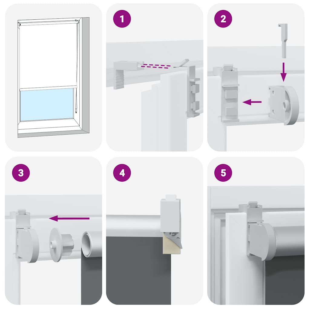 vidaXL Roller Blind Blackout Red 140x175 cm Fabric Width 136.6 cm Polyester