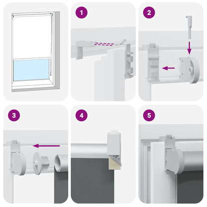 vidaXL Roller Blind Blackout Red 140x175 cm Fabric Width 136.6 cm Polyester