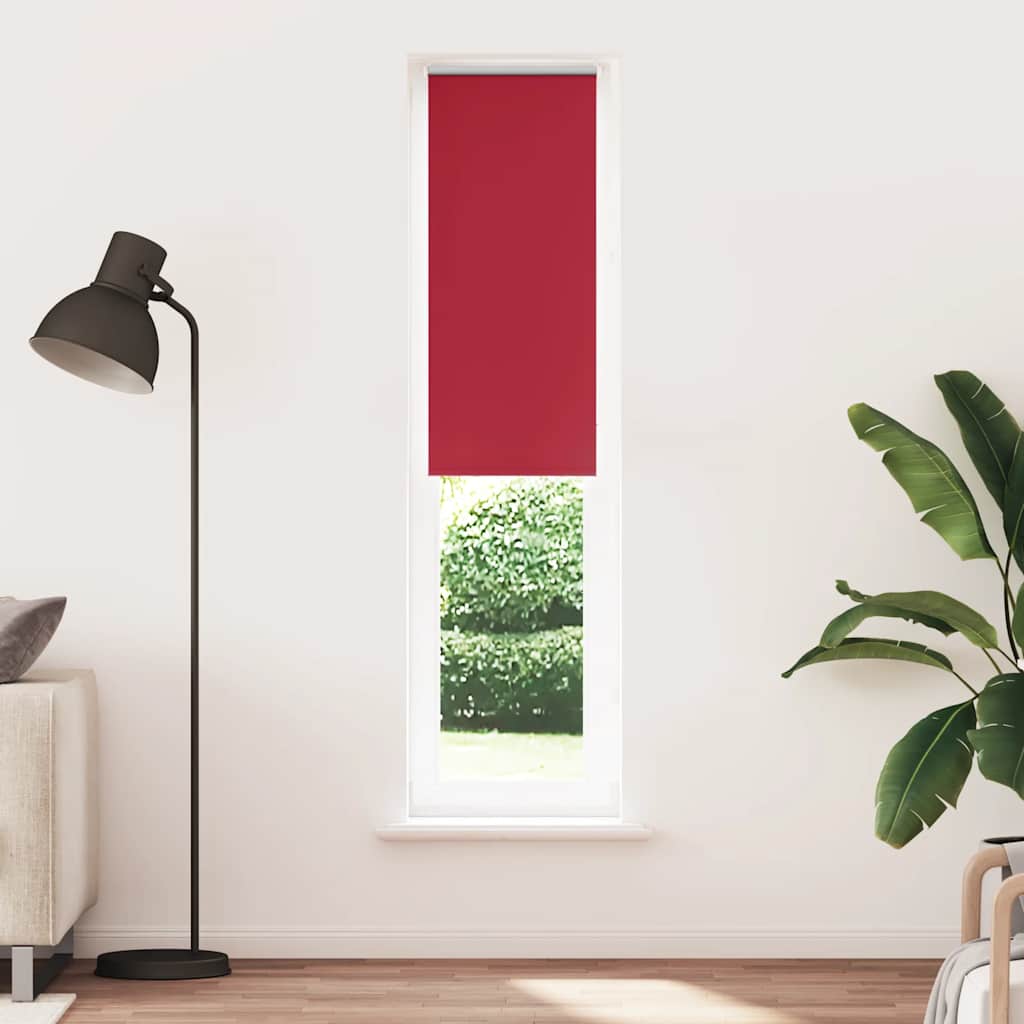 vidaXL Roller Blind Blackout Red 40x210 cm Fabric Width 35.7 cm Polyester