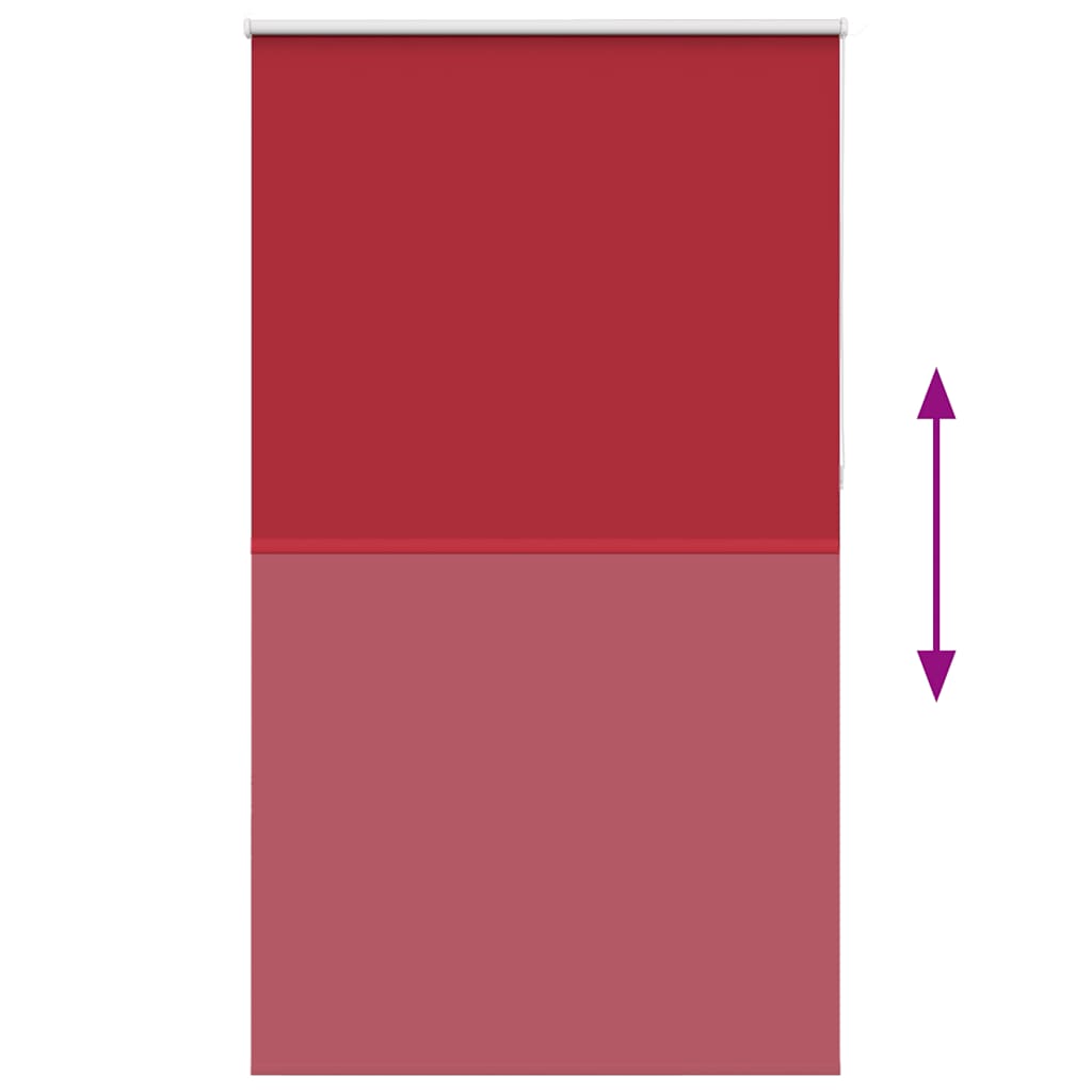 vidaXL Roller Blind Blackout Red 130x210 cm Fabric Width 126.6 cm Polyester