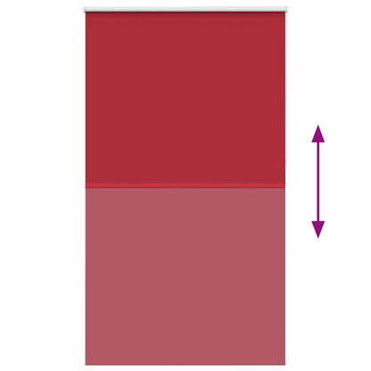 vidaXL Roller Blind Blackout Red 130x210 cm Fabric Width 126.6 cm Polyester