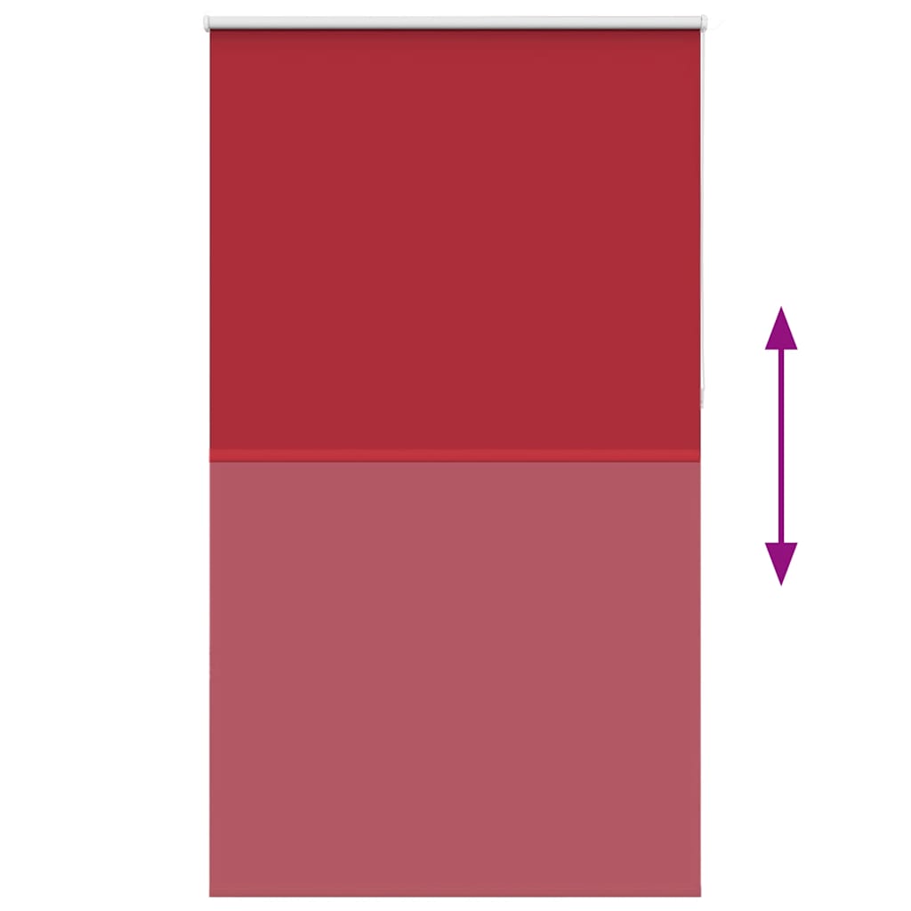 vidaXL Roller Blind Blackout Red 135x210 cm Fabric Width 131.6 cm Polyester