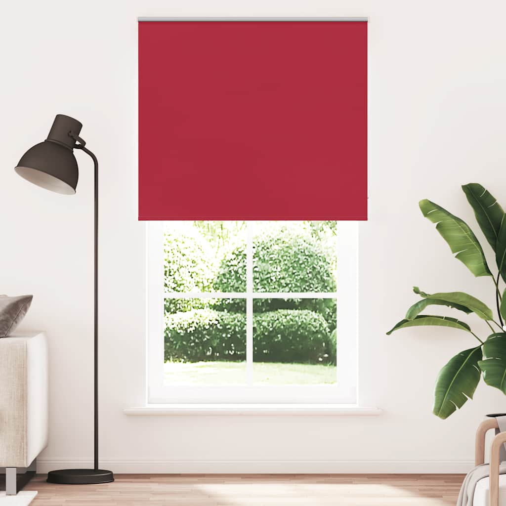 vidaXL Roller Blind Blackout Red 135x210 cm Fabric Width 131.6 cm Polyester