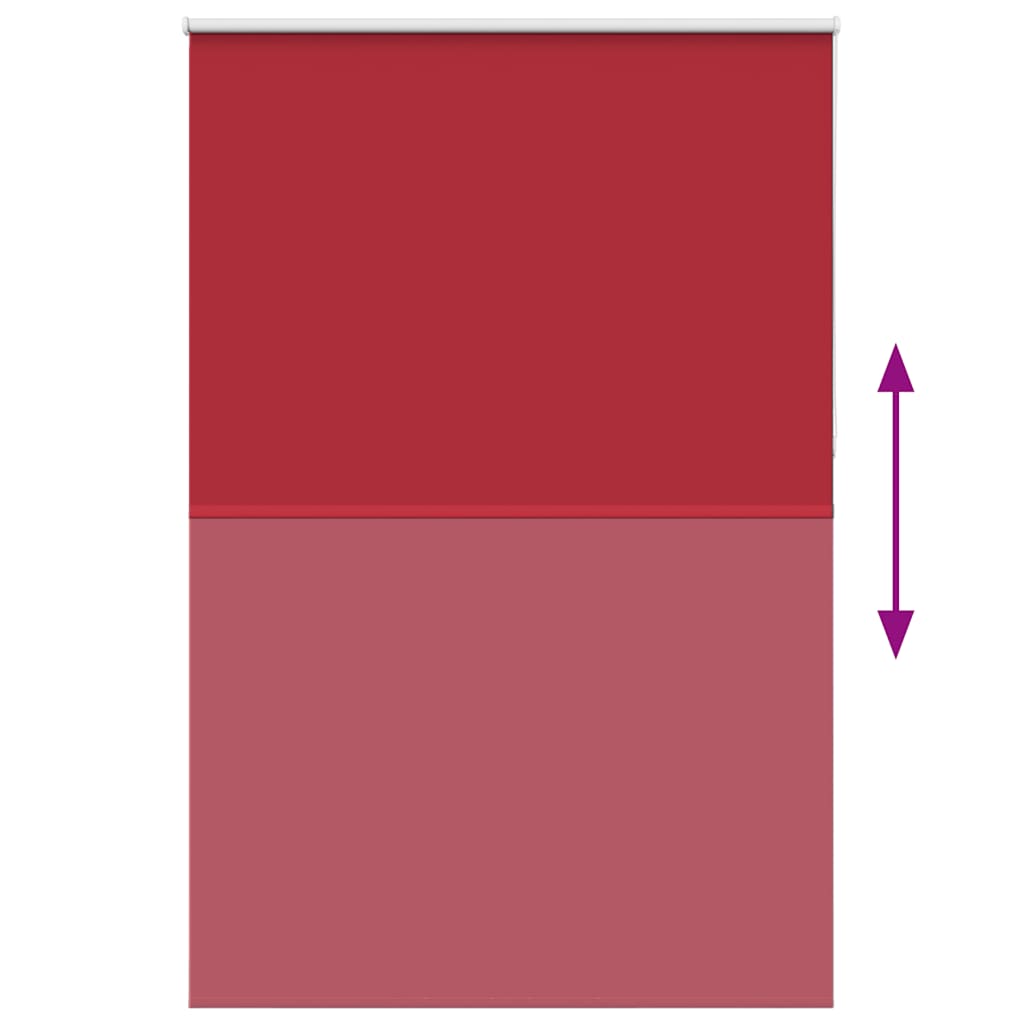 vidaXL Roller Blind Blackout Red 145x210 cm Fabric Width 141.6 cm Polyester