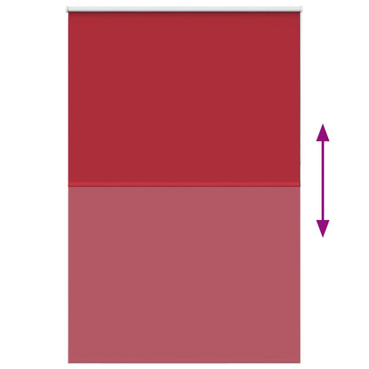 vidaXL Roller Blind Blackout Red 145x210 cm Fabric Width 141.6 cm Polyester