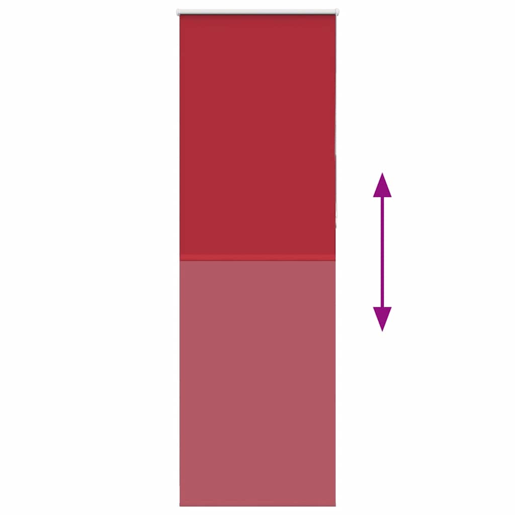 vidaXL Roller Blind Blackout Red 80x230 cm Fabric Width 75.7 cm Polyester
