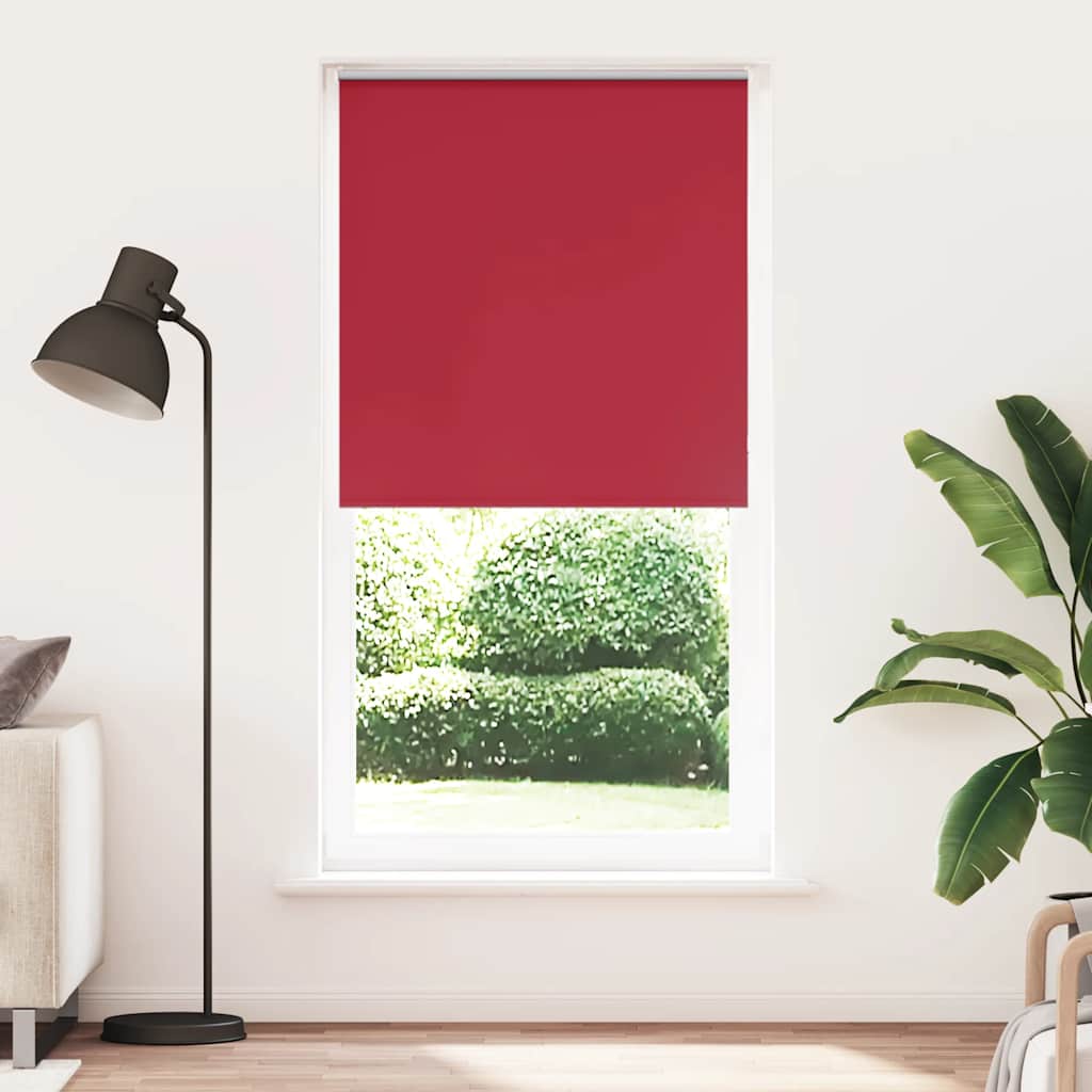 vidaXL Roller Blind Blackout Red 100x230 cm Fabric Width 95.7 cm Polyester