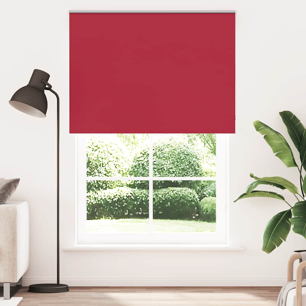 vidaXL Roller Blind Blackout Red 145x230 cm Fabric Width 141.6 cm Polyester