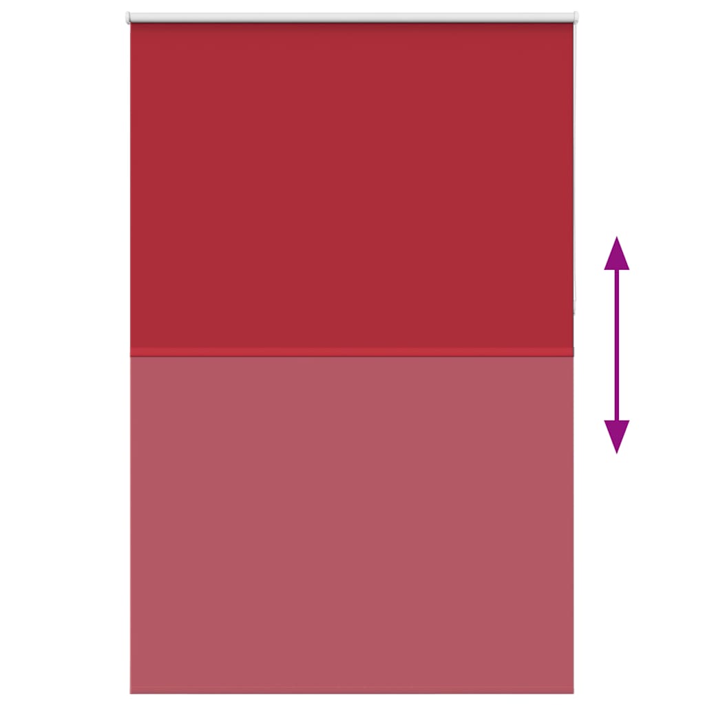 vidaXL Roller Blind Blackout Red 165x230 cm Fabric Width 161.6 cm Polyester