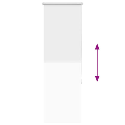 vidaXL Roller Blind Blackout White 40x130 cm Fabric Width 35.7 cm Polyester