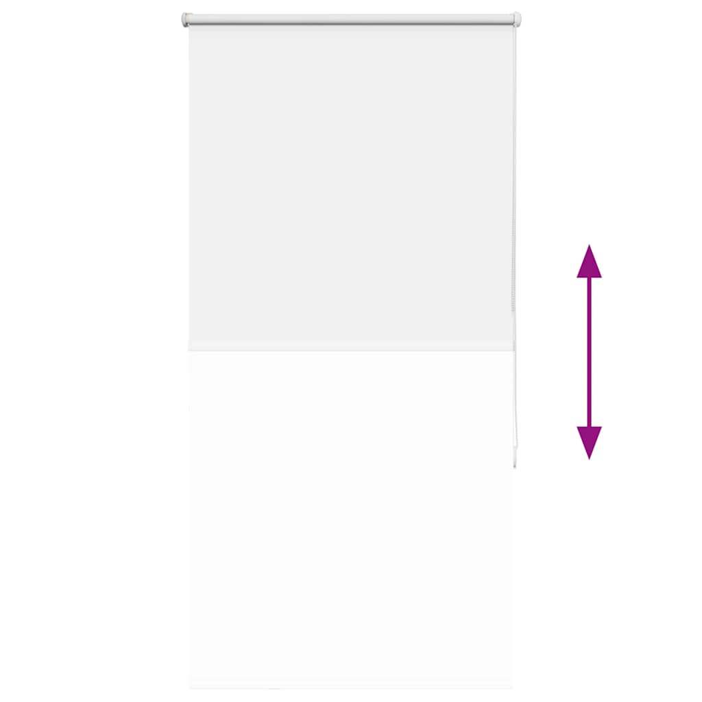 vidaXL Roller Blind Blackout White 70x130 cm Fabric Width 65.7 cm Polyester