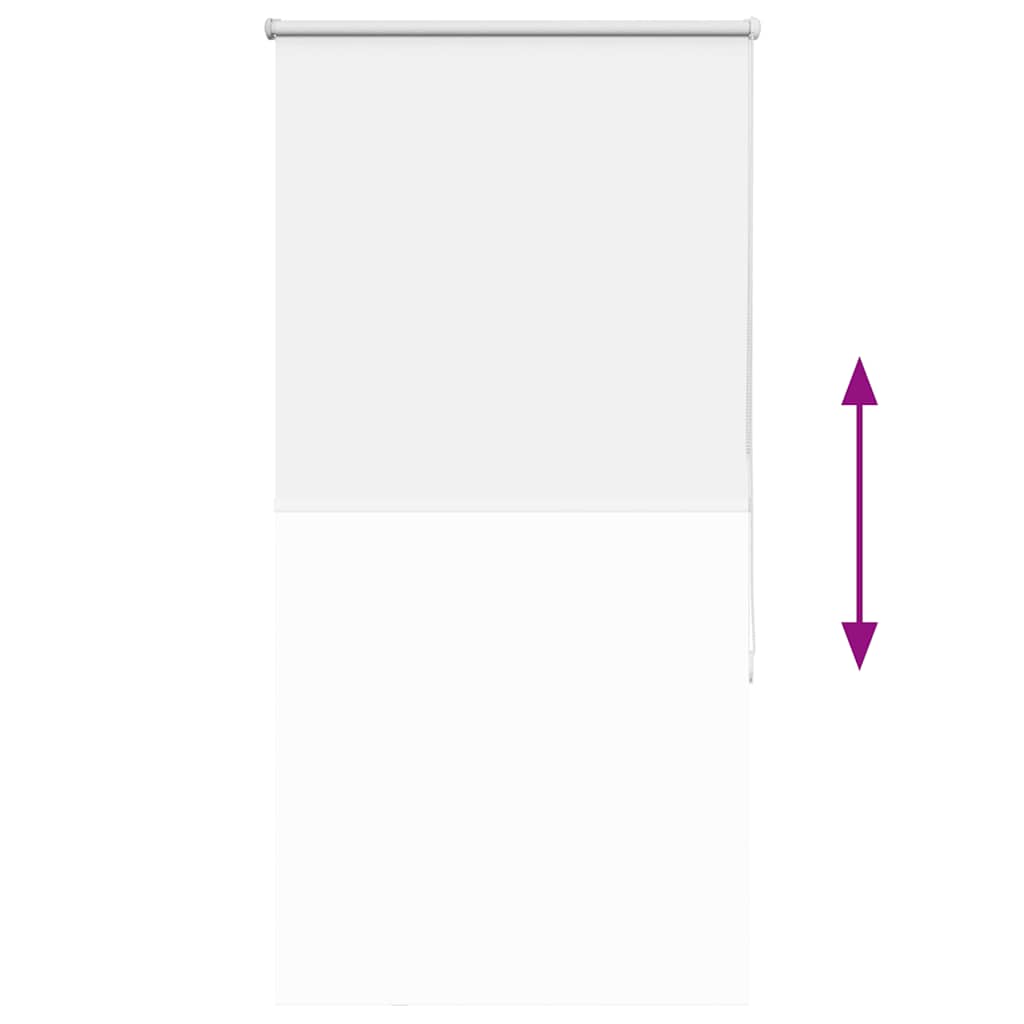 vidaXL Roller Blind Blackout White 80x130 cm Fabric Width 75.7 cm Polyester