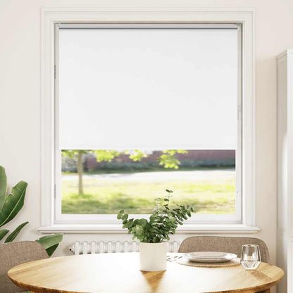 vidaXL Roller Blind Blackout White 90x130 cm Fabric Width 85.7 cm Polyester