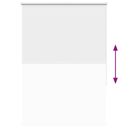 vidaXL Roller Blind Blackout White 100x130 cm Fabric Width 95.7 cm Polyester