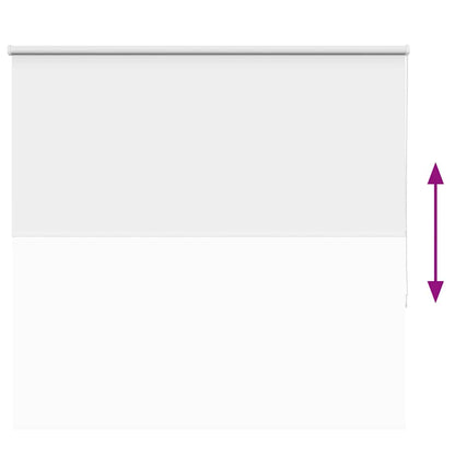 vidaXL Roller Blind Blackout White 145x130 cm Fabric Width 141.6 cm Polyester