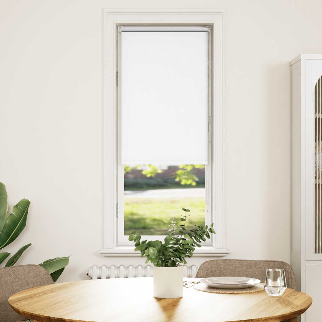 vidaXL Roller Blind Blackout White 50x150 cm Fabric Width 45.7 cm Polyester