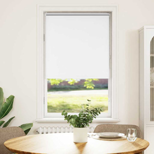 vidaXL Roller Blind Blackout White 65x150 cm Fabric Width 60.7 cm