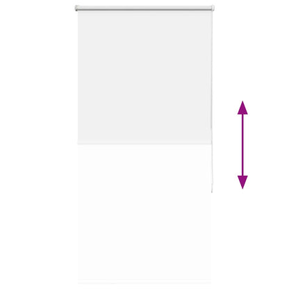 vidaXL Roller Blind Blackout White 65x150 cm Fabric Width 60.7 cm Polyester