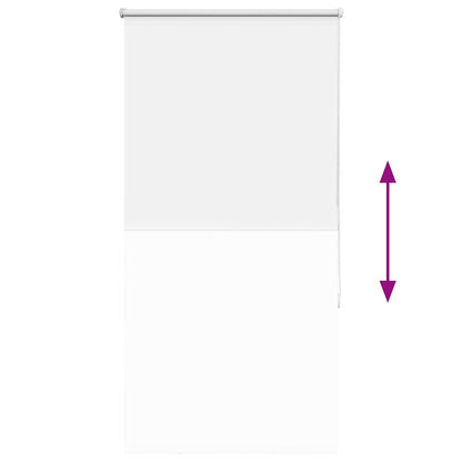 vidaXL Roller Blind Blackout White 80x150 cm Fabric Width 75.7 cm Polyester