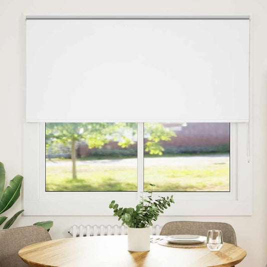 vidaXL Roller Blind Blackout White 150x150 cm Fabric Width 146.6 cm