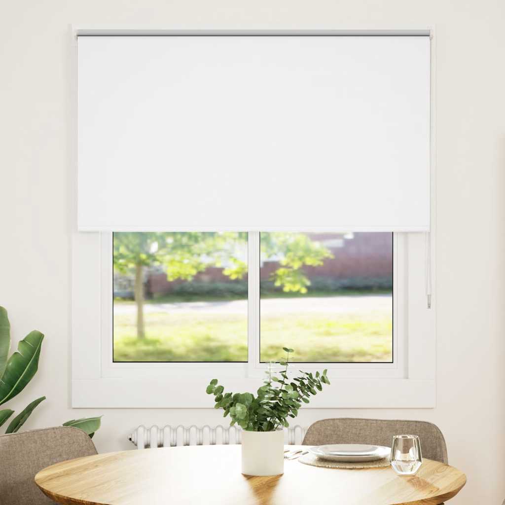 vidaXL Roller Blind Blackout White 125x175 cm Fabric Width 121.6 cm