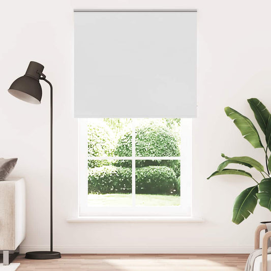 vidaXL Roller Blind Blackout White 120x210 cm Fabric Width 116.6 cm