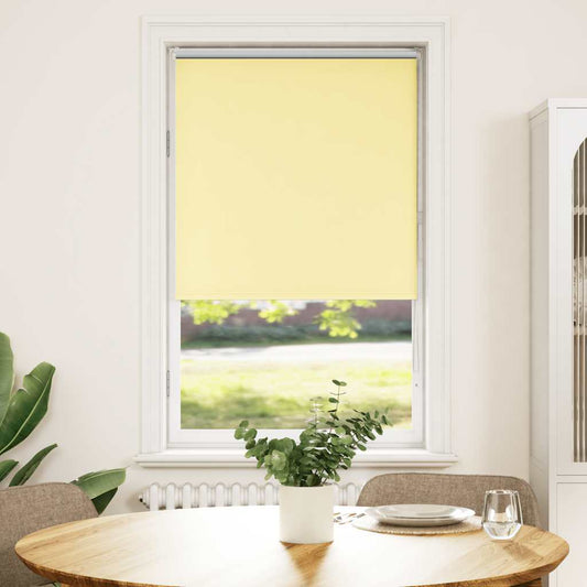 vidaXL Roller Blind Blackout Yellow 70x130 cm Fabric Width 65.7 cm