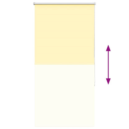 vidaXL Roller Blind Blackout Yellow 70x130 cm Fabric Width 65.7 cm Polyester